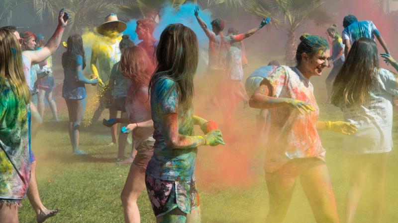 Holi Celebration on Walker Beach